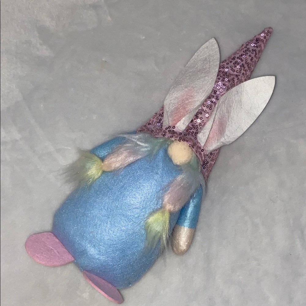 Pink and Blue Felt Gnome